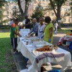 serving food