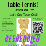 Blue Red Simple Pingpong Tournament Flyer