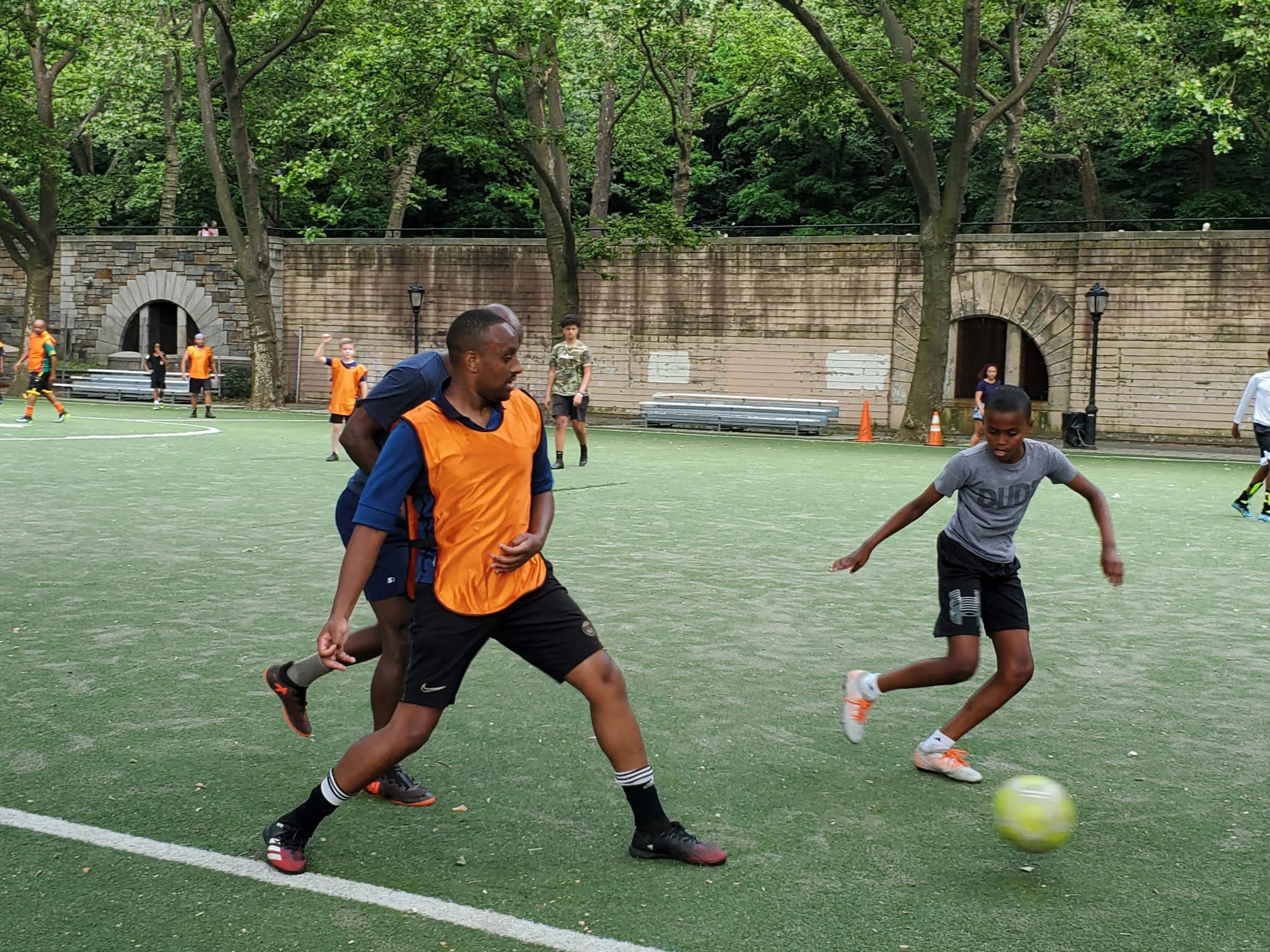 Ethiopian Community Mutual Assistance Association community members playing soccer